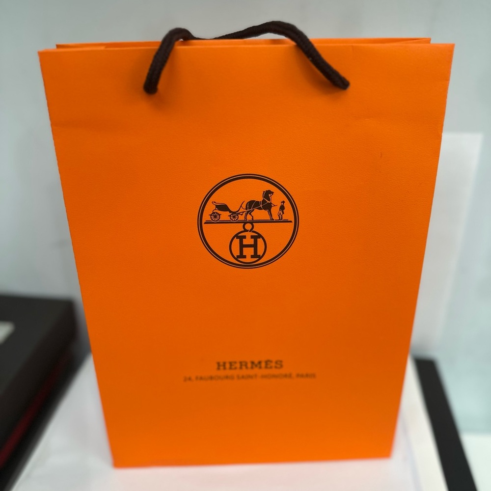 Hermès Orange Shopping Bag